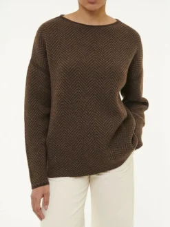 Pullover aus Yakwolle, 80 yak fischgrat, S