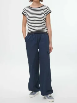 Pullunder aus Bio-Baumwolle, 55 navy/offwhite ringel, S, GOTS