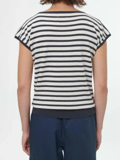 Pullunder aus Bio-Baumwolle, 55 navy/offwhite ringel, S, GOTS