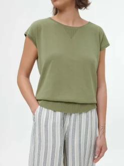 Pullunder aus Bio-Baumwolle, 43 olivgrün, S, GOTS