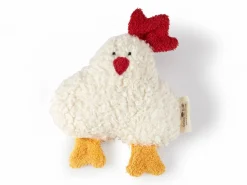 Rassel Henne Berta, 21 x 17 cm, Bezug: 100 % Baumwolle, Füllung: 100 % Schurwolle (Schaf), GOTS