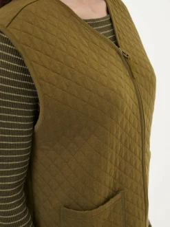 Ärmellose Jacke aus Bio-Baumwolle, 52 cactus, S, GOTS