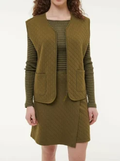 Ärmellose Jacke aus Bio-Baumwolle, 52 cactus, S, GOTS