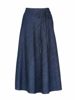 Rock aus Bio-Baumwolle, 36 dark denim, 38, GOTS