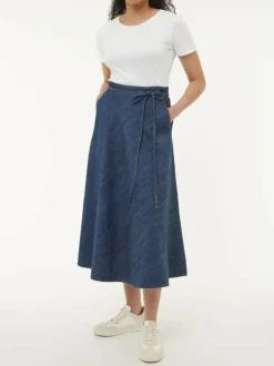 Rock aus Bio-Baumwolle, 36 dark denim, 38, GOTS