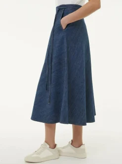 Rock aus Bio-Baumwolle, 36 dark denim, 38, GOTS