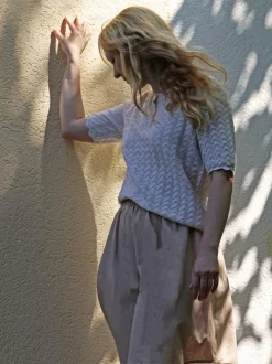 Rock aus Bio-Baumwolle und Leinen, 87 hafer, 38, GOTS