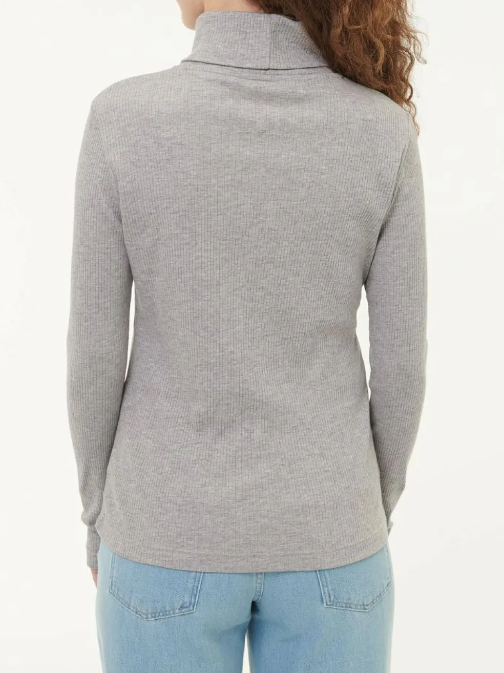 Rollkragenshirt aus Bio Baumwolle/Wolle, 04 grau melange, 38, GOTS