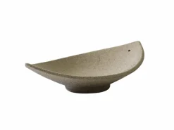 Räucherstäbchenhalter aus Basalt, unglasiert, 17 x 9,5 x 3,5 cm