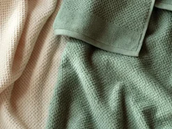 Saunatuch Perlfang, aloe, 75 x 200 cm, 100 % Baumwolle, GOTS