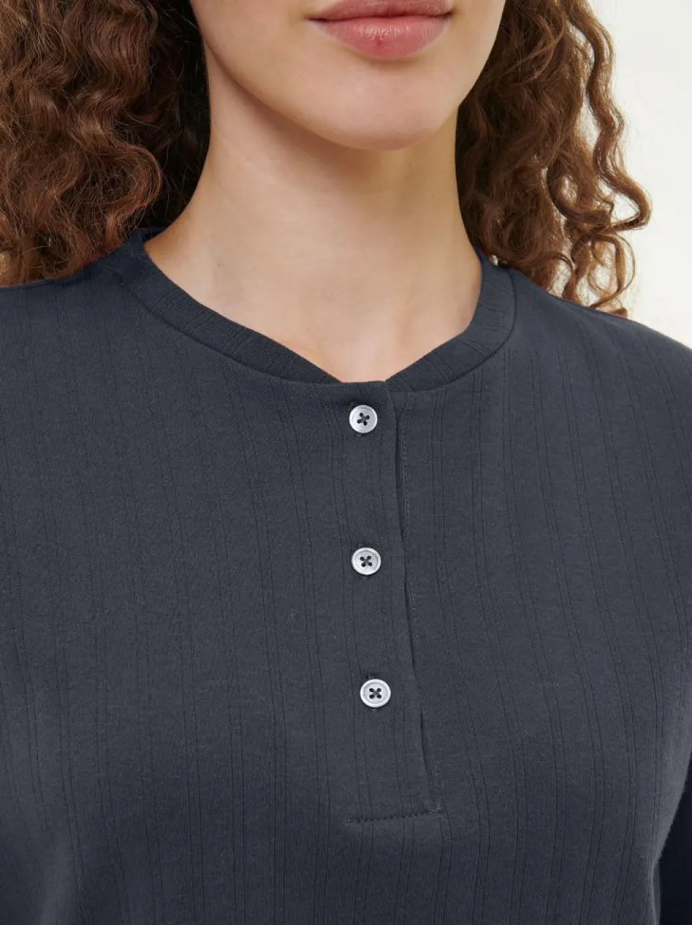 Schlafshirt aus Bio-Baumwolle, 38 navy, S, GOTS