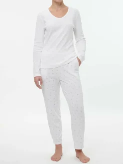 Schlafshirt aus Bio-Baumwolle, 11 weiß, S, GOTS