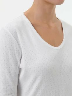 Schlafshirt aus Bio-Baumwolle, 11 weiß, S, GOTS