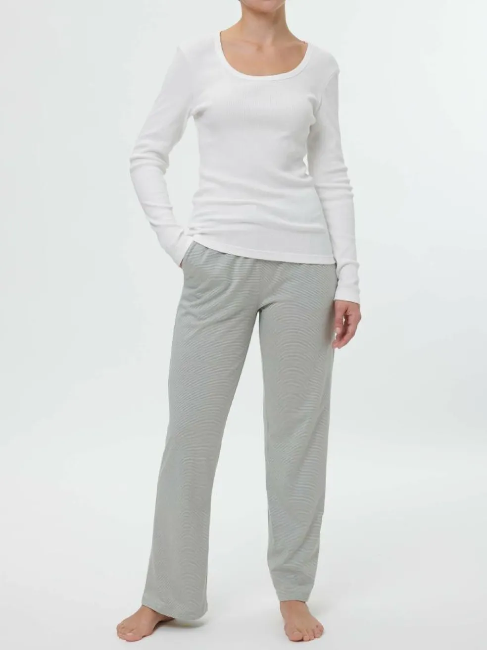 Schlafshirt aus Bio-Baumwolle, 11 weiss, S, GOTS