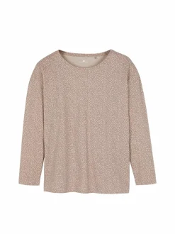 Schlafshirt aus Bio-Baumwolle, 93 blätterdruck mauve, S, GOTS