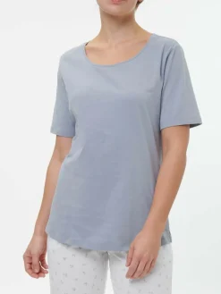 Schlafshirt aus Bio-Baumwolle, 92 meerblau, M, GOTS