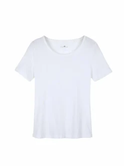 Schlafshirt Kurzarm aus Bio-Baumwolle, 11 weiß, S, GOTS