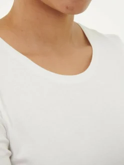 Schlafshirt Kurzarm aus Bio-Baumwolle, 11 weiß, S, GOTS