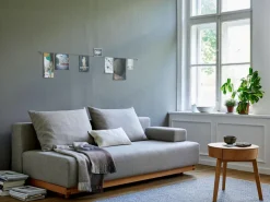 Schlafsofa Nebo B200 x T108 x H72, Sitzhöhe 42cm/Sitztiefe 85cm, inkl. 2 Kissen (80 x 55cm), Wollstoff Tano Natur (79), Buche