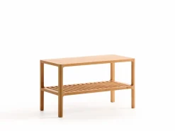 Schuhregal Tenso, B 70 x T 33,4 x H 40 cm, 2 Fächer, Buche