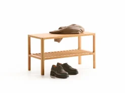 Schuhregal Tenso, B 70 x T 33,4 x H 40 cm, 2 Fächer, Buche