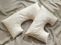 Schulterkissen mit Ausnehmung, gefüllt mit Latexflocken, 40 x 60 cm, GOTS, NATURTEXTIL BEST