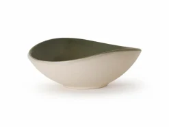 Seifenschale aus Keramik, salbei, oval, ca. 13 x 10,5 x 4,5 cm