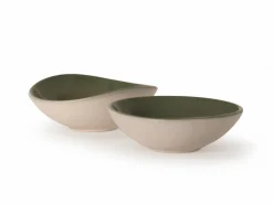 Seifenschale aus Keramik, salbei, oval, ca. 13 x 10,5 x 4,5 cm