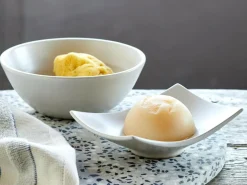 Seifenschale aus Keramik, weiß, eckig, ca. 13,5 x 9 x 3,5 cm