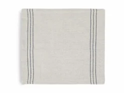 Serviette EMMA, natur/blau, 40 x 40 cm, 50 % Baumwolle/50 % Leinen, GOTS