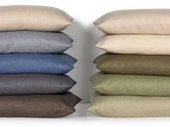 Set: Sofakissen mit Überzug, 30 x 50 cm, Überzug: Wollstoff Tano Natur (79), Füllung: 100 % Schurwolle , mit verdeckter Knopfleiste