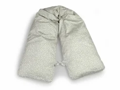 Set: Still- und Seitenschläferkissen mit Überzug, Julie blaugrau, 37 x 180 cm, Überzug: 100 % Baumwolle, Füllung: 100 % Schurwolle (Schaf), GOTS