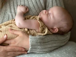 Set: Stillkissen Mond mit Überzug, Julie blaugrau, 40 x 60 cm, Überzug: 100 % Baumwolle, Füllung: 100 % Naturlatex, GOTS