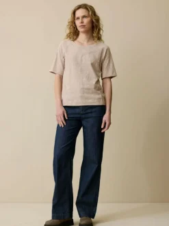 Shirt aus Bio-Baumwolle, 71 camelie/taupe ringel, 42, GOTS