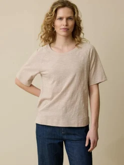 Shirt aus Bio-Baumwolle, 71 camelie/taupe ringel, 42, GOTS