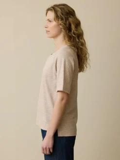 Shirt aus Bio-Baumwolle, 71 camelie/taupe ringel, 42, GOTS