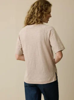 Shirt aus Bio-Baumwolle, 71 camelie/taupe ringel, 42, GOTS