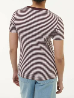 Shirt aus Bio-Baumwolle, 25 merlot/weiss ringel, 38, GOTS