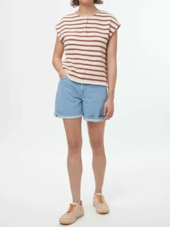 Shirt aus Bio-Baumwolle, 56 offwhite/kastanie jacquard ringel, 38, GOTS