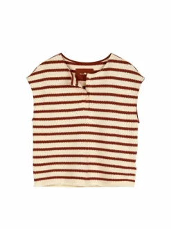 Shirt aus Bio-Baumwolle, 56 offwhite/kastanie jacquard ringel, 38, GOTS