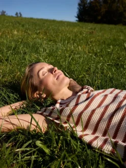 Shirt aus Bio-Baumwolle, 56 offwhite/kastanie jacquard ringel, 38, GOTS