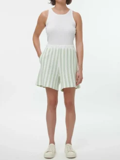 Short aus Bio Baumwolle, 51 pastellgrün/weiss ringel, S, GOTS