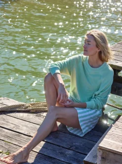 Short aus Bio Baumwolle, 51 pastellgrün/weiss ringel, S, GOTS