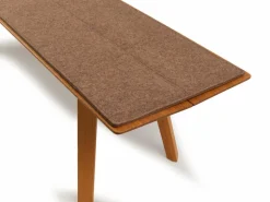 Sitzauflage für Holzbank Mirato, Länge 140 cm, 100% SSW - Filz Haselnuss