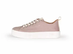 Sneaker aus Bio Leder/Leinen, 91 rosenquarz, 38