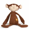 Sonnenschein-Affe Abu mit gelber Sonne, ca. 50 cm, Bezug: 100 % Baumwolle, Füllung: 100 % Schurwolle (Schaf), GOTS