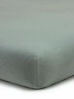 Spannleintuch ALIZA, salbei, 90/100 x 200/220 x 22/28 cm, 97 % Baumwolle/3 % Elasthan, Jersey, GOTS, VEGAN