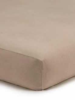 Spannleintuch CALVIN, natur, 80 x 200 x 19/35 cm, 70 % Baumwolle/30 % Hanf, GOTS