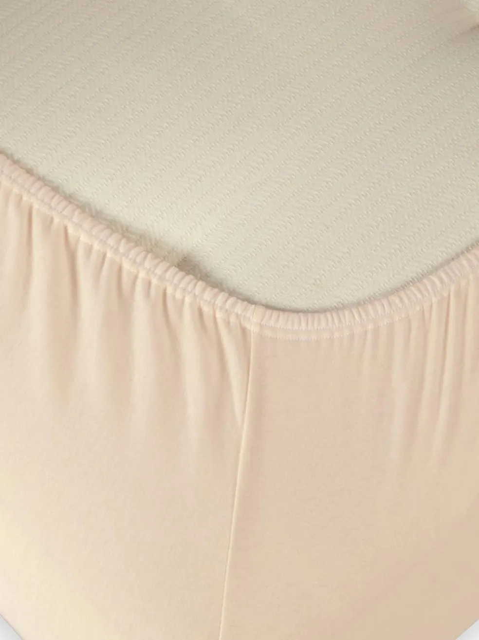 Spannleintuch HANNAH Pur, sesam, 90/100 x 190/200 x 15/21 cm, 100 % Baumwolle, Jersey, GOTS