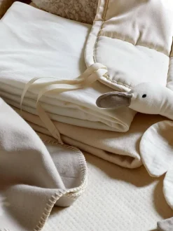 Spannleintuch Jersey, natur, 70 x 160 x 8 cm, 96 % Baumwolle/4 % Elasthan, GOTS